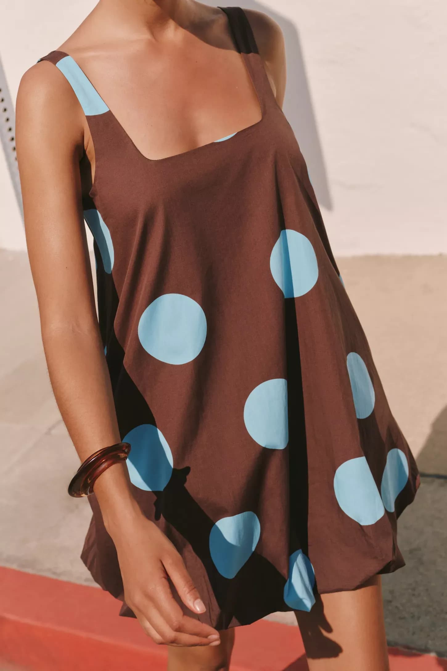 Poplin Bubble Mini Dress