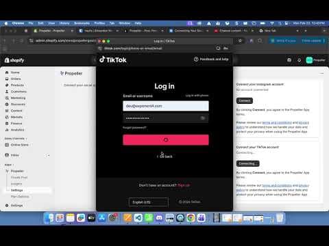 Connecting TikTok to Propeller in Shopify